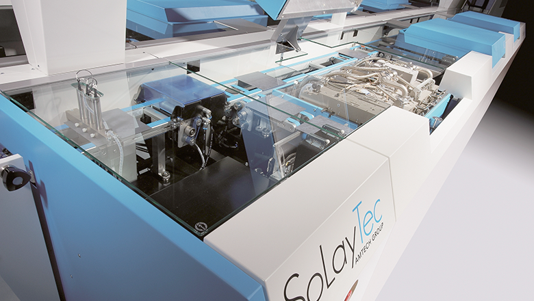 Solaytec atomic layer deposition ALD zonnecelwafer met scopingsensor van Sentech